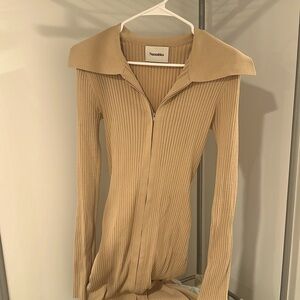 Nanushka Bennie Ribbed mid-length dress